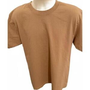 SHAKA WEAR SUPER MAX HEAVY WEIGHT MENS T‎ SHIRT LARGE TAN-BROWN